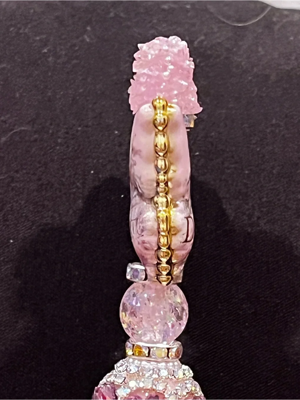 Designer inspired Pink and gold Butterfly focal fancy beaded Beaded pen!